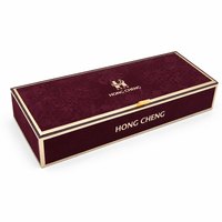 Boîte cadeau rigide personnalisée de style livre en bordeaux floqué avec logo en feuille d'or et insert en EVA à 6 compartiments pour bouteilles et coffrets cadeaux