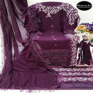 Collection Premium Superbe Georgette Avec Broderie Salwar Costume Femme Fabricant De Mode - Product Image 1