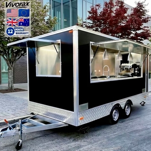 Pequeño Remolque de Comida Móvil con Cocina Completa, Refrigerador, Mostrador para Snacks, Totalmente Equipado - Product Image 1