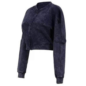 Chándal de mujer con cremallera frontal Conjunto de chándal de abrigo elegante en embalaje personalizado y chándal con logotipo impreso - Product Image 2