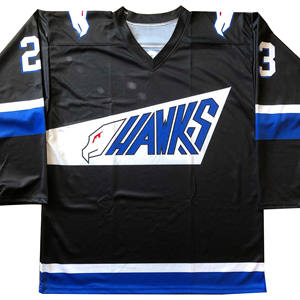 Maillot de hockey sur glace col en V personnalisé sport sublimé réversible pratique porter la conception la plus populaire avec le nom de l'équipe - Product Image 6