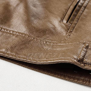 Venta Directa de Fábrica, Chaqueta de Cuero para Hombre de Manga Larga, Nueva Llegada, Chaqueta de Cuero de Invierno Personalizada al por Mayor - Product Image 4