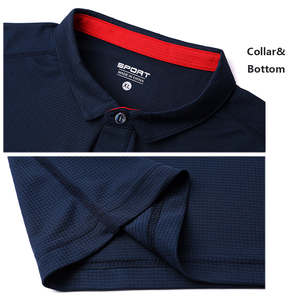 Polos deportivos de secado rápido rojo en blanco baratos para hombre, camisetas polo estampadas, polos personalizados lisos para hombre - Product Image 6