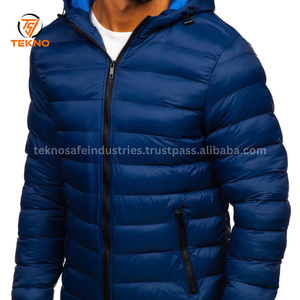 Veste matelassée décontractée pour hommes en plein air avec fermeture à glissière respirant personnalisable brillant manteau matelassé service OEM - Product Image 2