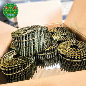 Clavos de bobina de acero galvanizado Tipo de vástago de tornillo para pistola de clavos neumática Cabeza plana para fabricación de palés con precio de fábrica - Product Image 4