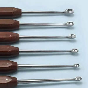 Juego de curetas de hueso espinal Halle, instrumentos quirúrgicos ortopédicos de copa ovalada, instrumentos quirúrgicos de calidad alemana - Product Image 2
