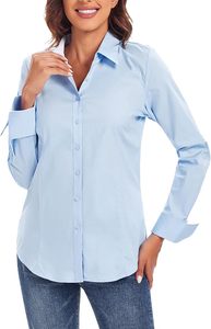 Women's Long Sleeve Office Pullover Shirt Custom Design, Solid Color, Affordable Price Manufacturer From Bangladesh - Product Image 3