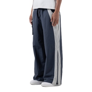 Pantalon de survêtement coupe large en nylon coupe-vent pour homme, léger, style streetwear, haute qualité - Product Image 1