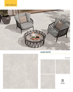 Azulejos de pared de suelo de porcelana pulida de grado premium de 1200x1200mm de alta calidad diseño rústico brillante para villas listo para enviar - Product Image 1