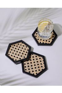 Almohadillas calientes hechas a mano, posavasos de ratán tejidos a mano, manteles individuales de bambú, base de taza, platos de cargador, precio al por mayor - Product Image 5
