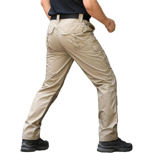 Pantalones Cargo ajustados para hombre, cintura ajustable, Etiquetas bordadas personalizadas con múltiples bolsillos, ropa de calle, proveedor OEM de moda - Product Image 2