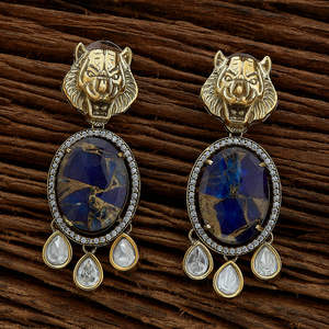 Latest Kundan Victorian Plated Classic Earring With Handmade <b>Jewellery</b> Wholesalers in India - Product Image 2