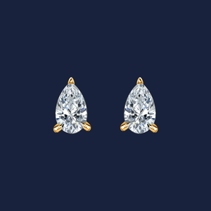 Pendientes de Oro Sólido de 14K con Diamantes Grand Pear Cultivados en Laboratorio, Corte Pera, 0.6 Quilates, GH-SI, Producto Más Vendido - Product Image 2