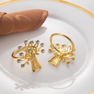 Arbre Design Serviette Anneau Élégant Décor De Table Accessoire pour La Maison À Manger Mariage et Fête Élégant Nature Inspiré et Artistique - Product Image 1