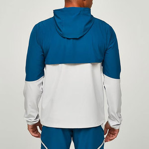 Veste imperméable de montagne coupe-vent légère personnalisée veste de couleur bloc avec poche zippée réfléchissante pour hommes - Product Image 6