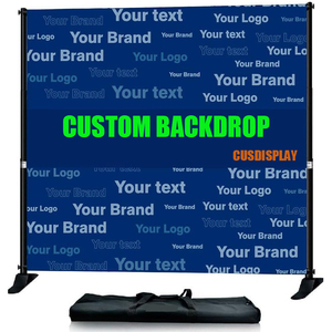 حامل لافتات تلسكوبي مخصص 8×8 قدم و10×8 قدم، إطار للسجادة الحمراء والمسرح، خلفية كبيرة للمعارض التجارية والفعاليات مع شعار - Product Image 5