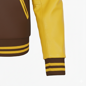 High Quality Custom <b>Genuine</b> Leather Windproof Varsity Jacket Men Women Casual Front Logo Bomber ODM Supply - Product Image 6