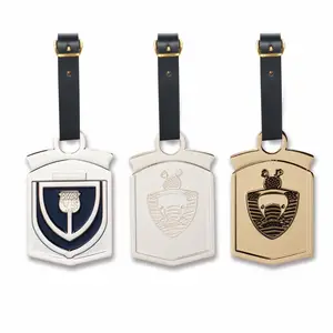 促销礼品纪念品品牌标志定制金属名称高尔夫球包吊牌