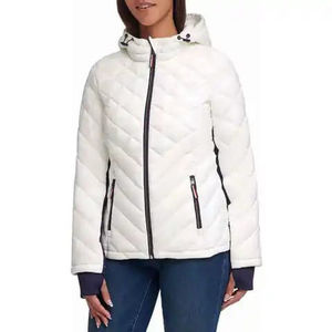 Chaqueta Acolchada de Punto Cálida de Invierno de Alta Calidad, Estilo Casual Urbano, Cortavientos, con Capucha, para Mujer, Deportiva - Product Image 3