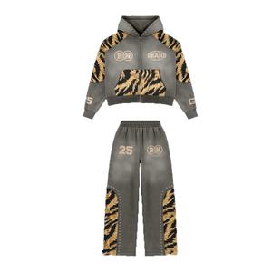 2026 hommes survêtement personnalisé 80 coton 20 Polyester survêtements ensemble survêtement unisexe poids lourd marque de luxe survêtement pour hommes - Product Image 2