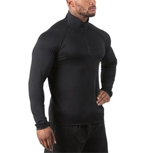 <b>Men</b> Stand Collar Quarter Zip Active Fitness Workout <b>Compression</b> Gym <b>Shirt</b> Long Sleeve Base Layer Quick Dry Breathable <b>for</b> Dips - Product Image 5