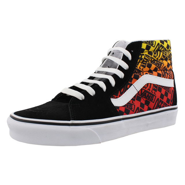Vans U Sk8-Hi Unisex Skate Shoes Logo Flame Color Design | 100% Authentic