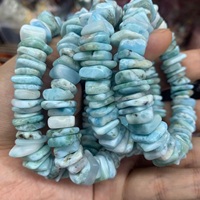 Brazalete de Plata de Ley PT900 con Incrustaciones de Larimar Azul Natural Hecho a Mano, Joyería de Graduación Unisex de Lujo