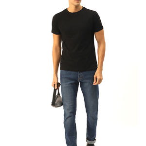 Transpirable Diseño personalizado Su propia marca Camisa de manga corta para hombres 100% algodón Camisetas de secado rápido para hombres - Product Image 4