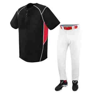 Nouvel arrivage : Ensemble uniforme de baseball personnalisé, coupe ajustée, logo personnalisé, impression par transfert thermique, respirant, 100 % polyester, séchage rapide, pour équipe adulte - Product Image 1