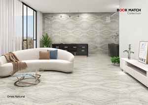 Azulejos de Porcelana Brillante de 600x1200 mm, Aspecto de Mármol y Ónix, Antibacterianos, Antideslizantes, para Pisos y Paredes, para Hoteles y Espacios Comerciales - Product Image 3