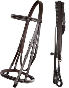 Brida tradicionalmente elevada asequible con riendas atadas Brida Para Caballo - Product Image 1