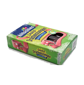 Hitschies Sour Dragon Tongues 125g 4 Flavor Mix Apple Cherry Peach Strawberry With Natural Fruit Concentrates For Coloring - Product Image 1