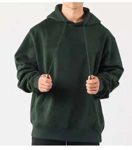 เสื้อฮู้ดดี้ผู้ชายทรงหลวม ผ้าฝ้ายฟลีซคุณภาพสูง ลดราคาพิเศษ แบบเรียบๆ สไตล์ยูนิเซ็กส์ รับสกรีนลายตามสั่ง - Product Image 6