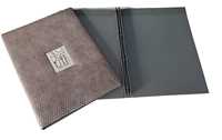 Porte-menu en cuir PU de haute qualité, gaufré, durable, avec logo personnalisé pour restaurant, hôtel, bar à vin