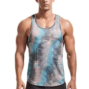 Alta calidad 2024 nueva llegada Unisex camisetas sin mangas estilo playa chaleco 3D sublimación sin mangas impreso camiseta sin mangas hombres ropa de gimnasio