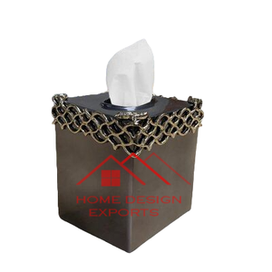 Boîte à mouchoirs en métal de luxe avec motif floral, prix de gros, décoration de table, boîte à serviettes en métal pour la maison, l'hôtel, utilisation - Product Image 6