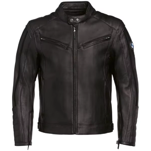 Bm Schwabing Hombres Negro Motorrad Classic Roadster Heritage/Urban Premium Cuero de vaca Moto Street Riding/Racing Jacket CE - Product Image 1