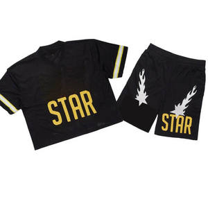 Ensemble t-shirt et short respirant pour l'été, vêtements de sport deux pièces pour la salle de sport, l'entraînement, la remise en forme, la course à pied - Product Image 2