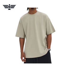 2025 meilleure vente 180 grammes surdimensionné hommes Jersey T-Shirts professionnel Logo personnalisé imprimé motif solide à manches longues et courtes - Product Image 4