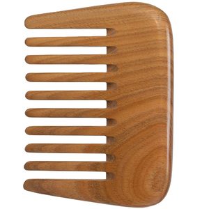 Peine de bambú de madera biodegradable Natural de dientes finos hechos a mano personalizados de alta calidad para cabello fino o grueso al por mayor - Product Image 1