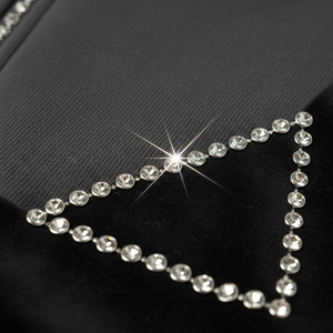 Custom Made High Quality 500GSM Fleece 100% Cotton Winter Men's <b>Black</b> <b>Sleeve</b> Crop <b>Top</b> Hoodie Rhinestone Cross Pocket Boxy Fit - Product Image 5