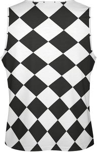Customize Tank Tops Black <b>White</b> Plaids <b>Men's</b> Muscle Tank Top Sleeveless Workout Tank Shirts Gym Fitness Tees <b>Vest</b> - Product Image 4
