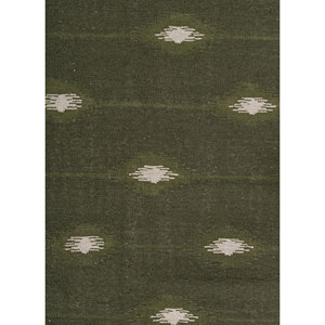 พรมอินดัสบาร์ ADWV-13015 สีเขียว ลายเรียบ ทอจากขนสัตว์และใยวิสโคส ลายเรขาคณิต รูปทรงสี่เหลี่ยมผืนผ้า สำหรับห้องนั่งเล่น ห้องนอน และทางเดินในบ้าน - Product Image 3