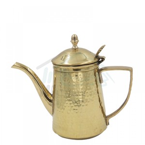 Latest Design High Quality Eco-Friendly Luxury <b>Arabic</b> Coffee Pot Copper Steel Dual Finish for Home Hotel Restaurants Coffee Pot - Product Image 2