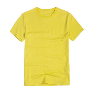 T-shirt col rond personnalisé avec logo OEM, manches courtes, vente en gros, décontracté, imprimé sur mesure, été, tricoté, respirant, en coton vierge pour homme - Product Image 3
