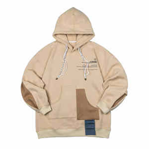 Killwinner Sudadera con capucha de tendencia de gran tamaño Europa y América Calle Casual Algodón Contraste Color Costura Sudaderas con capucha originales - Product Image 1