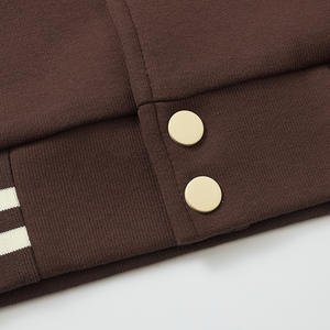 Algodón de alta calidad bordado peso pesado moda Casual botón invierno Varsity CollegeBaseballjacket para hombres DDP envío - Product Image 4