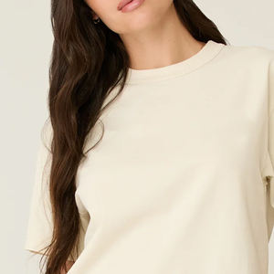 Camiseta Básica de Cuello Redondo para Uso Diario, Fabricante Mayorista, Color Sólido, Moda Urbana, Cómoda, Ligera, Manga Corta - Product Image 2