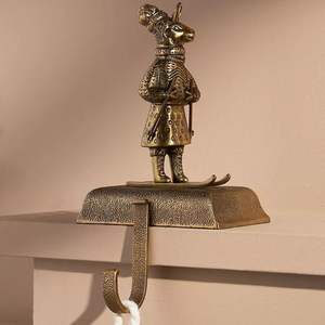 <b>Christmas</b> iron <b>stocking</b> hanger with old world charm and vintage flair for cozy fireside decorating - Product Image 4