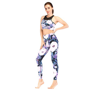 Ropa de mujer, venta al por mayor, OEM, alta calidad, ropa activa, conjuntos estampados para mujer, conjuntos de Yoga transpirables de diferentes diseños a la moda - Product Image 1